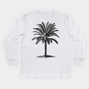 Vintage Palm Tree Kids Long Sleeve T-Shirt